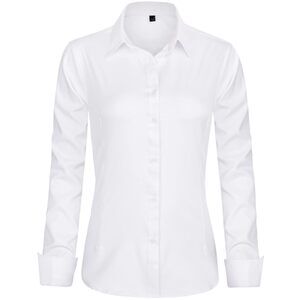Womens Dress Shirts Long Sleeve Button Down Shirt Wrinkle-Free Business